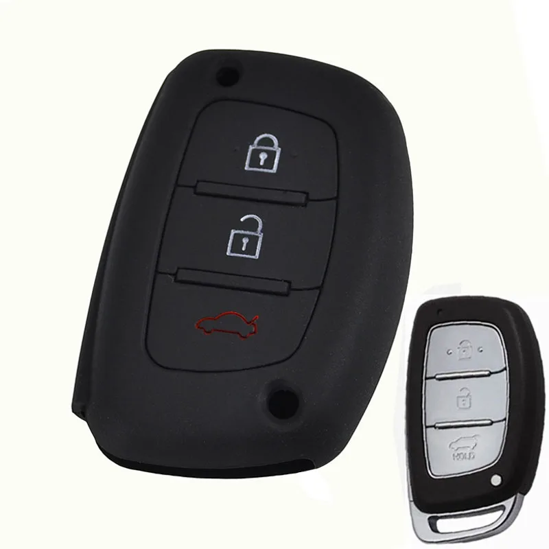 Силиконовый чехол для ключа с 3 кнопками Hyundai Ix35 i10 i25 i30 i40 Creta Elantra Sonata Verna|hyundai ix35 key