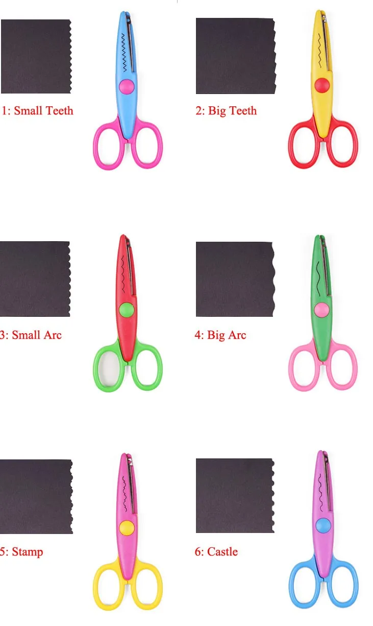 6 шт. скрапбукинга фотоальбом DIY Laciness Zigzag Scissor креативный дневник ремесло срезной ручной работы школы пинкинг бумаги ножницы