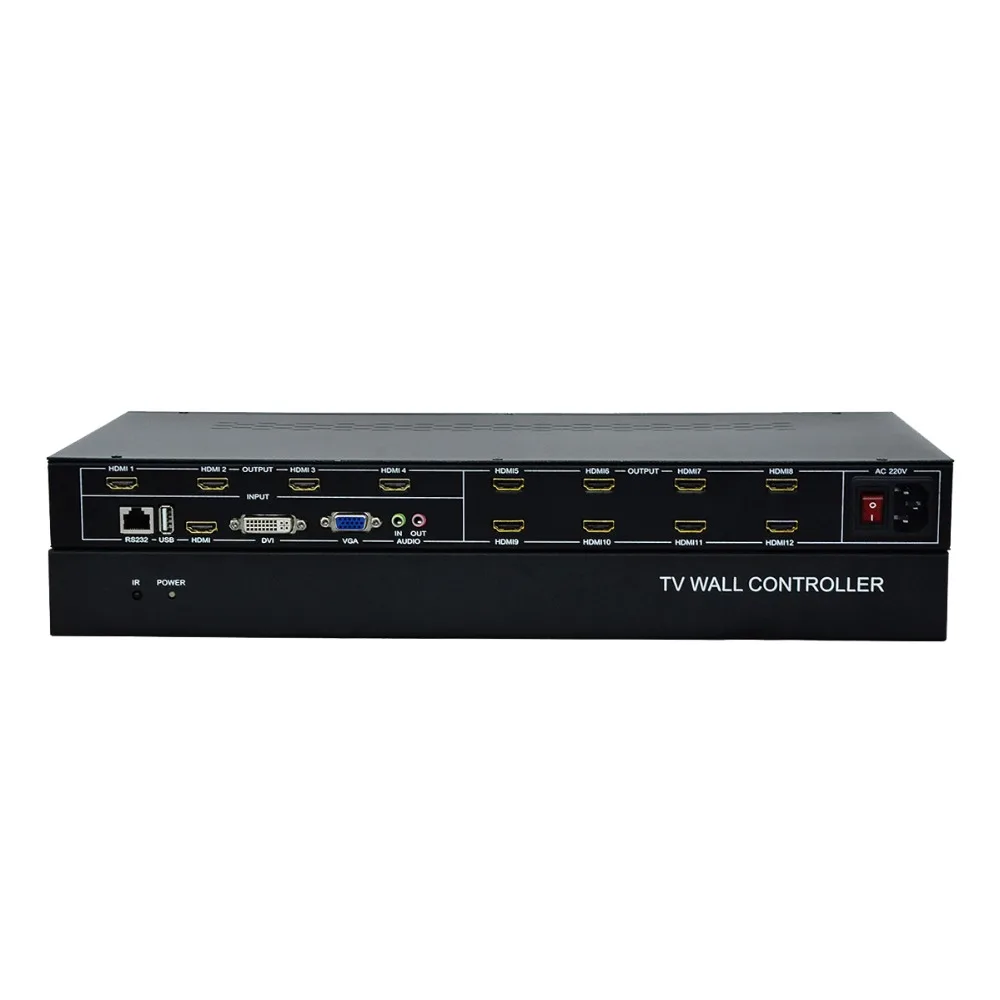 ISEEVY 12 канальный видео настенный пульт управления 3x4 HDMI DVI VGA USB видео процессор с RS232 управлением для 12 ТВ Сращивание