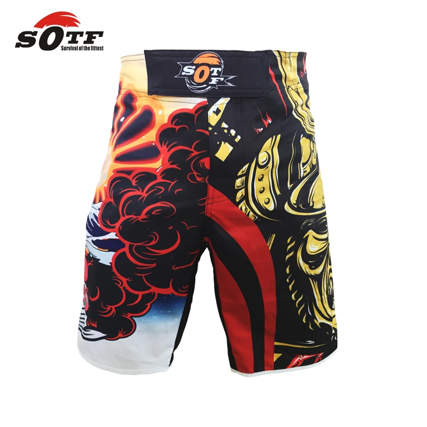 SOTF, дышащие хлопковые шорты-боксеры для выживания, спортивные тренировочные шорты с тигром, Муай Тай, одежда для бокса, шорты для ММА