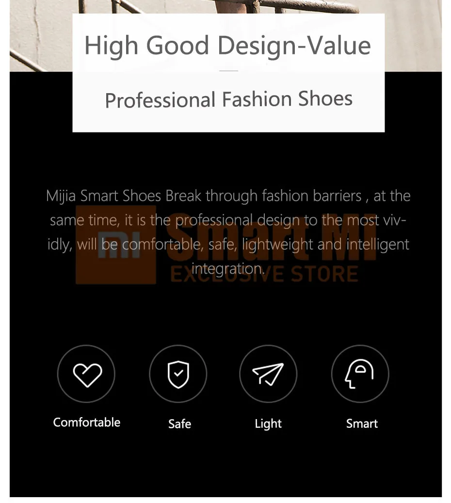 Xiaomi Mijia спортивная обувь, кроссовки модная высокая хорошее соотношение дизайн смарт-чип с помощью приложения на телефоне Управление на