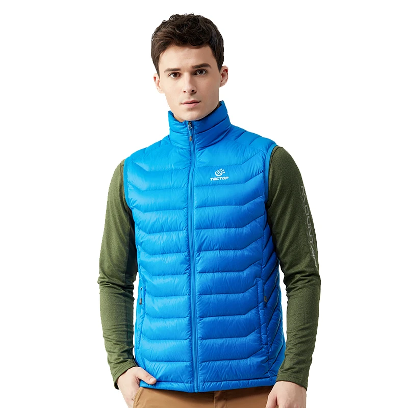 TECTOP Outdoor Autumn Winter Men Windproof Thermal Down Vests Male