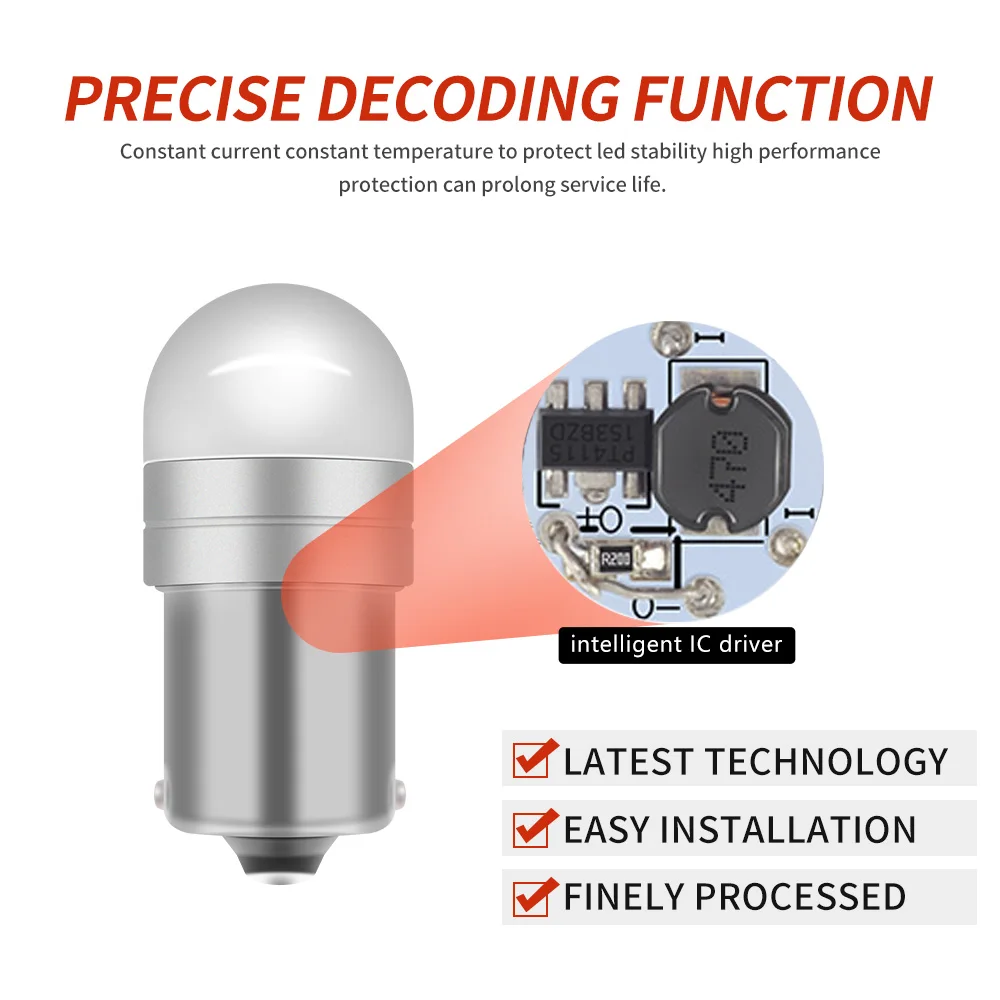 2 шт. 1156 P21W светодиодный Canbus Нет Ошибка BA15S светодиодный свет лампы для Volkswagen Passat B7 2011 2012 2013 Габаритные огни DRL