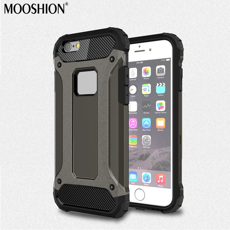 Противоударные Чехлы MOOSHION для iPhone 6S Plus двухслойный Гибридный армированный