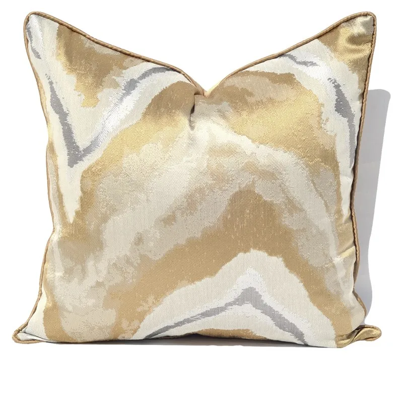 

2018 new blending cushion covers home textile pillows Sofa waist throw cushion cover for home car decor luxury golden pillowcase