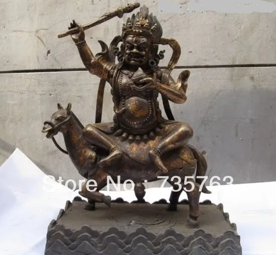 

xiuli 00260 24"Huge Tibetan Buddhism Bronze Pal-Dan Lha-MO palden lhamo Buddha Statue