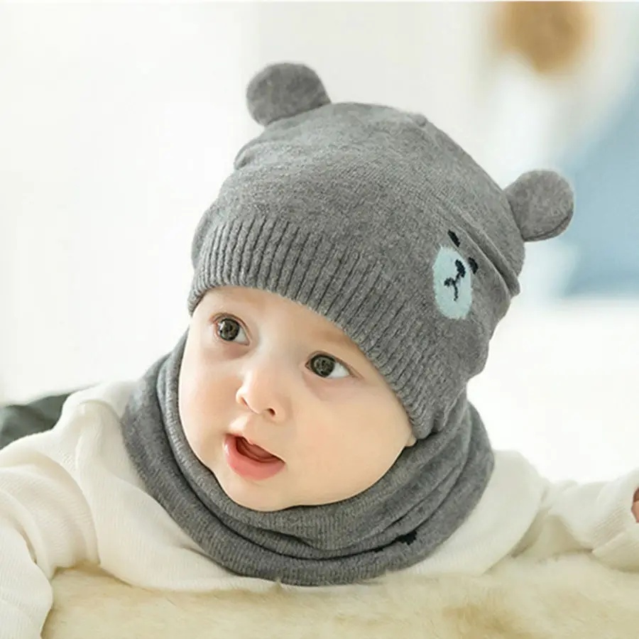 Toddler Kids Boy/&Girl Baby Infant Winter Crochet Knit Hat Beanie Cap Scarf Set