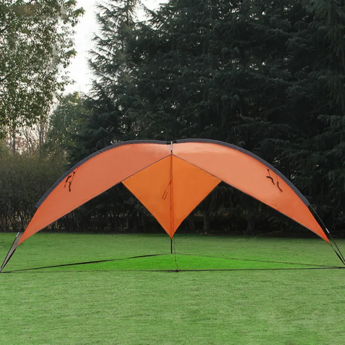 5-8 человек открытый большой кемпинговый тент Анти-ультрафиолетовый тент палатка для домашнего использования водонепроницаемый складной Рыбалка сад пляж солнцезащитный навес - Цвет: A Type Orange