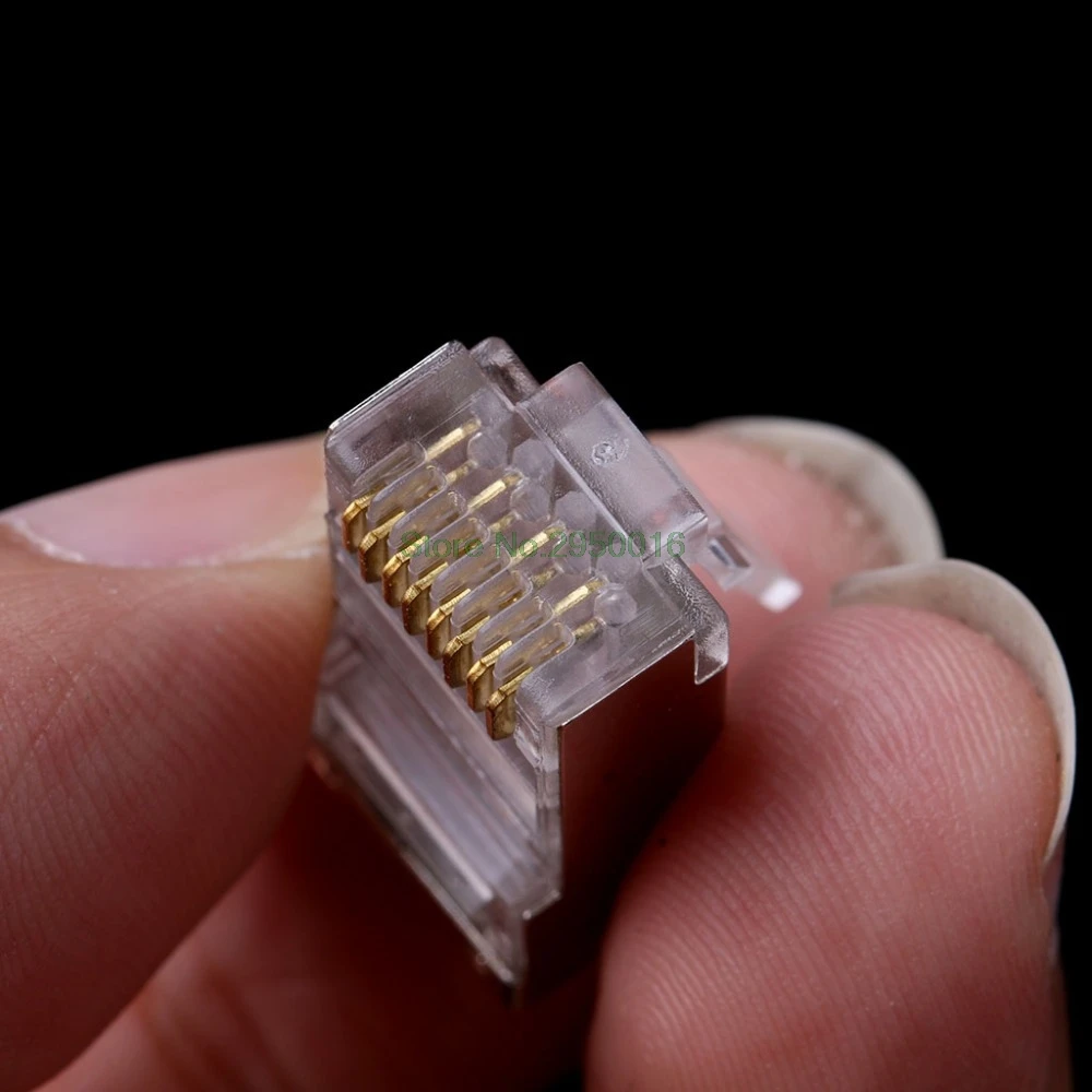 10 шт./компл. RJ45 сетевой разъем CAT6 Модульные вилки экранированная версия с загрузкой Бар Разъемы C26