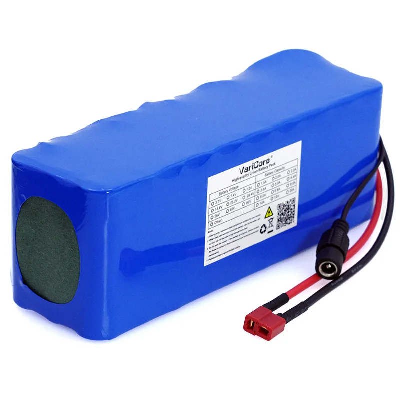 VariCore 36V 10000mAh 500W высокой мощности и емкости, 42V 18650 литиевая батарея пакет Электрический мотоцикл велосипед Скутер с BMS