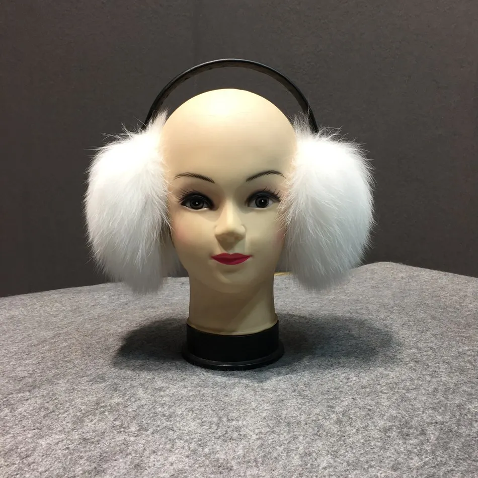 natural fox fur winter earmuffs  (1)