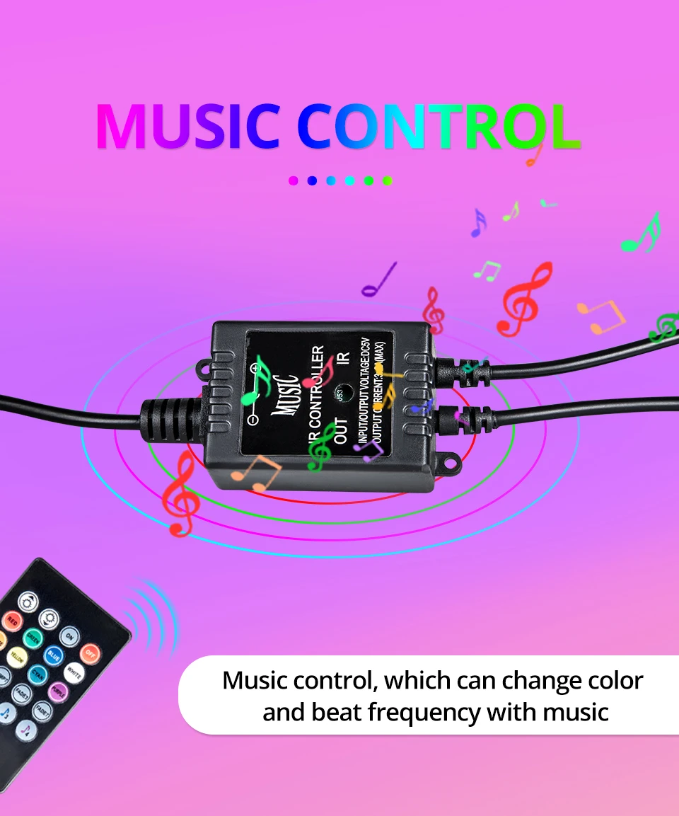LED Night Light Lamp IR Remote with Music Controller Waterproof RGB USB Night Lights for Children Atmosphere LED Night Lamp (9)