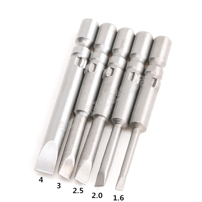 Buy 5Pcs/set Slotted Screwdriver Bit 800 4mm Shank