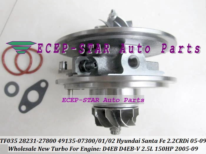 TF035 28231-27800 49135-07302 49135-07300 49135-07100 Turbo Cartridge CHRA  Turbocharger For HYUNDAI Santa Fe 2.2L CRDi 2005-09 D4EB D4EB-V 150H (5)