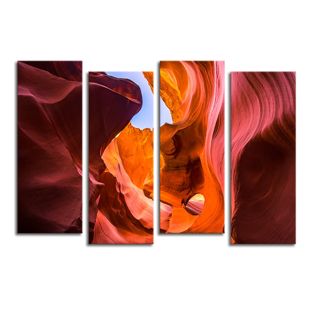 Antelope Canyon Landscape Modern Red Rock Scenery Canvas Wall Arts The ...