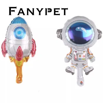 

mini Outer Space Party Astronaut balloons Rocket Foil Balloons Galaxy Theme Party Boy Kids Birthday Party Decor Favors globals