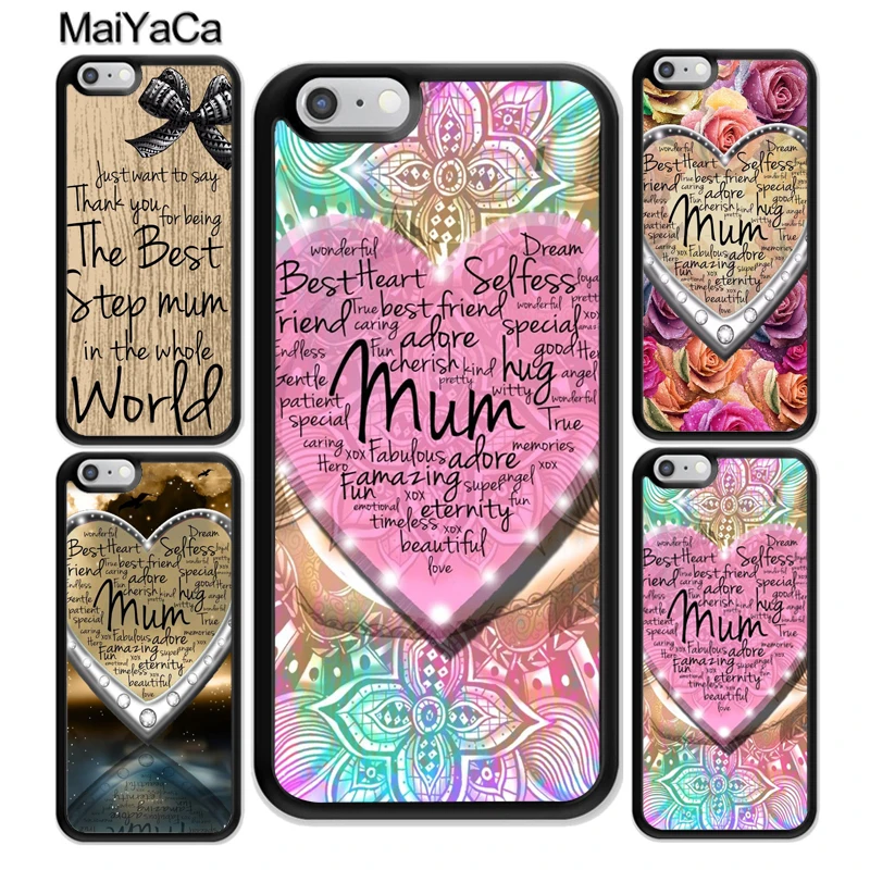 

MaiYaCa mum mom mothers day love heart floral flower Soft Phone Case For iPhone 7 6S Plus 8 Plus X XS MAX XR SE Cases Back Cover