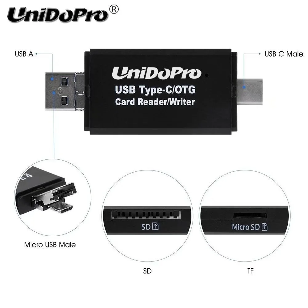 USB 2,0 TF/SD/Micro SD кард-ридер адаптер Micro USB OTG/type C USB-C OTG адаптер для смартфонов/планшетов/ПК/ноутбука