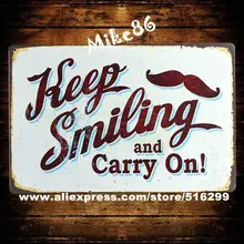 [Mike86] jieep Улыбающееся и носить с собой на улыбающееся борода винтажный настенный плакат табличка, пластинка декор для бара AA-197 заказ смешивания 20*30 см