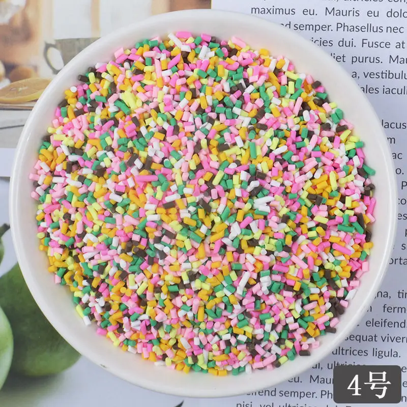 DIY 100g клейкие аксессуары глины Sprinkles украшения для слизи наполнитель поставки имитация шоколада торт десерт грязи игрушки из частей