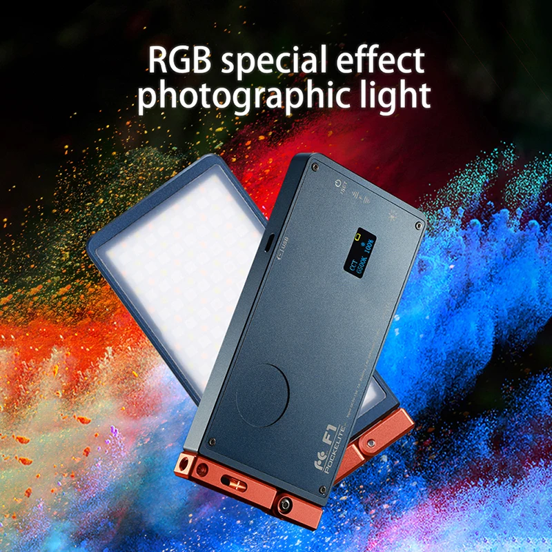 

RGB LED Video Light Full Color Photography Lighting Pocket Ultral Thin 2500K-9000K Video Studio Light On DSLR Cameras for Vlog