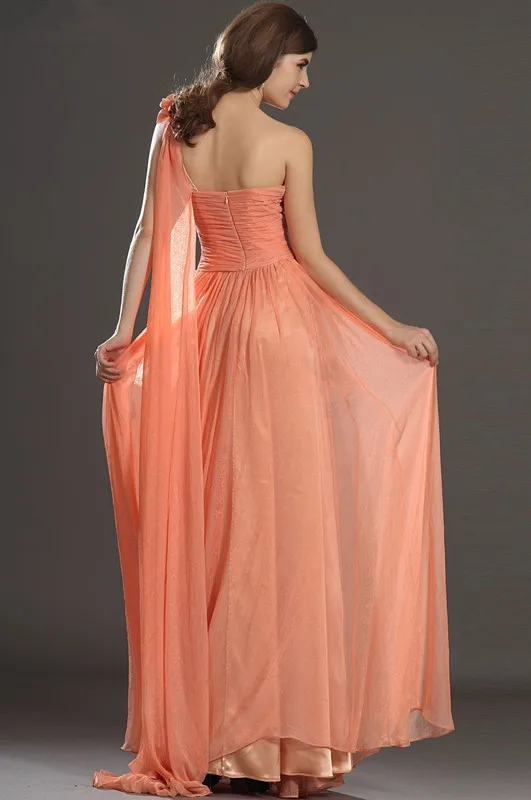 Freeshipping-New-Amazing-One-Shoulder-Sweetheart-Neckline-Pleated-Bodice-Bridesmaid-Dress
