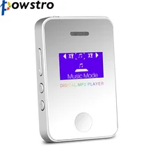 Powstro 1,1 дюймов спортивный цифровой MP3-плеер с динамиком мини MP3 музыкальный плеер usb зарядка поддержка 16 Гб Micro SD карта