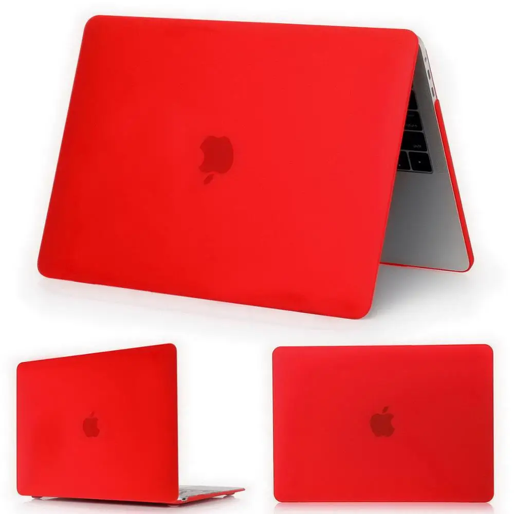 Чехол для ноутбука ZAIWJ для MacBook Air Pro retina 11 12 13 15 для Mac book Новинка Pro 13,3 15,5 дюймов с сенсорной панелью+ чехол для клавиатуры - Цвет: Matte red