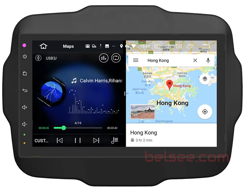 Clearance Belsee Octa Core 10.1" Android 9.0 Head Unit Auto Radio Car Stereo Multimedia Navigation System for Jeep Renegade 2015 2016 2017 3
