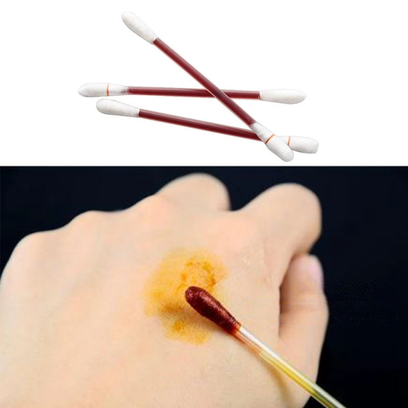 

24Pcs /Pack Iodine Cotton Stick Swab For Emergency Wound Care First Aid Kit Supplies And Baby Care Sterilized And Disinfected