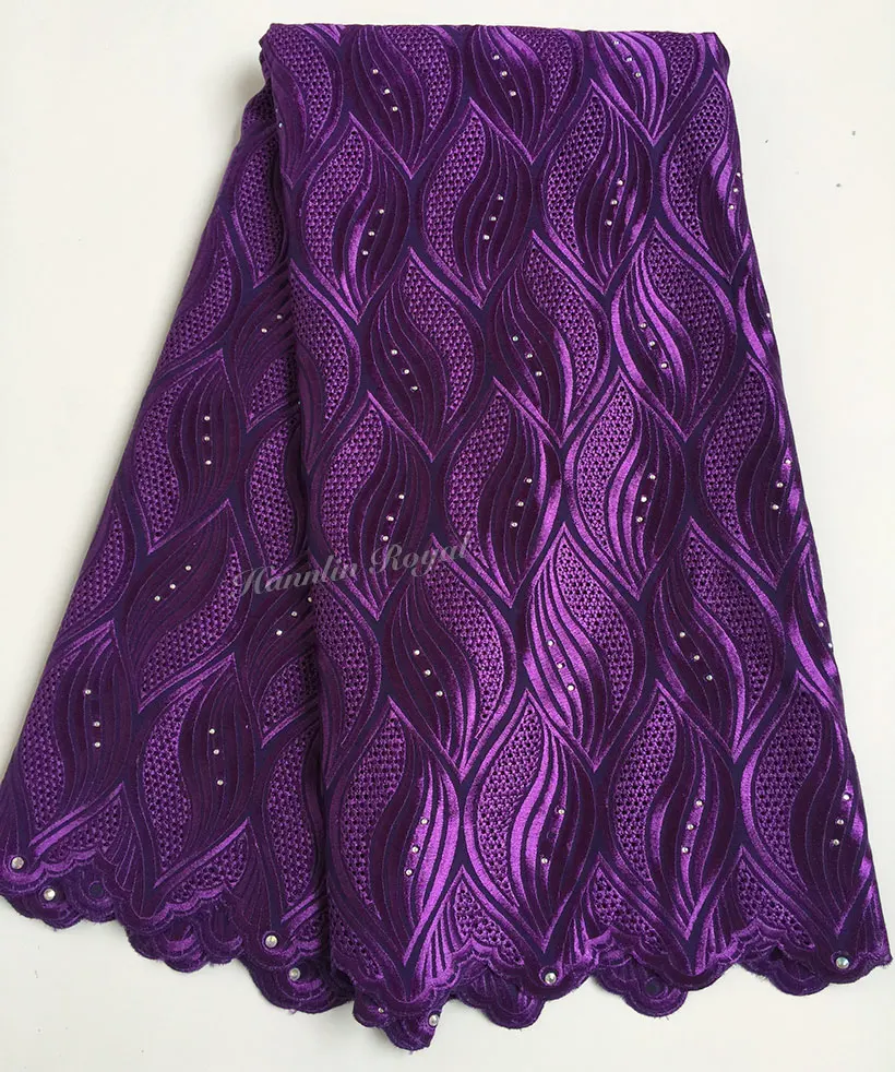 

Purely purple Super Soft Original Swiss voile lace silky African lace fabric for all occasions skin friendly material 7159