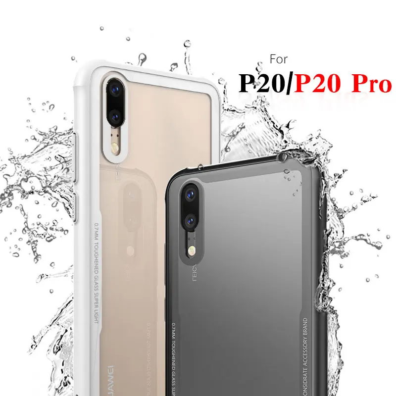 Portefeuille For Huawei P20 Pro Case Luxury Tempered Glass Back Cover Silicone TPU Frame For Huawei P20pro Funda Accessories New (3)