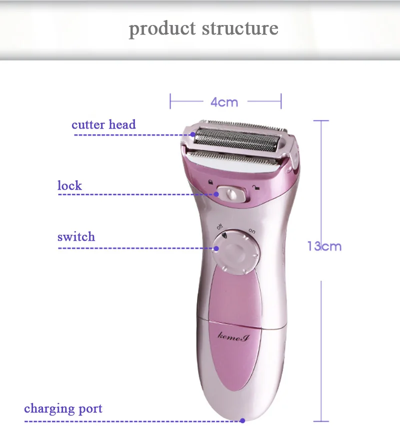 Depilador depilador depilador recarregável ladyshave depilador elétrico