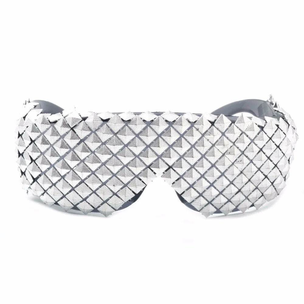 big sunglasses for women MINCL / Chao domineering exaggerated pyramid personality glasses GAGA nightclub bar tide goods performance stage men and womenJW round sunglasses