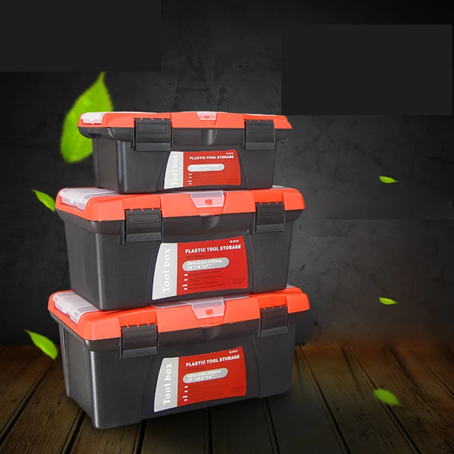 10/14/15/16 inch plastic tool box with handle, tray, storage and organizers  for home maintenance electrician - AliExpress