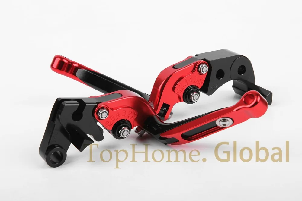 

Motorcycle Accessories CNC Foldable&Extendable Brake Clutch Levers For Honda CBR250R 2011 2012 2013 Red/Black