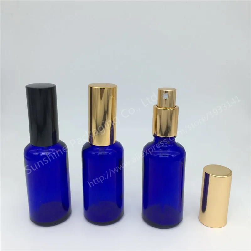 Free Shipping 500pcs/lot 50ml blue glass spray bottle, glass bottle, mist sprayer bottle, perfume spray blue glass bottle