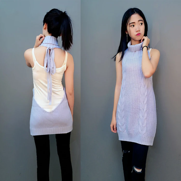 Sexy Virgin Killer Sweater Summer Fall Saxy Backless Turtleneck Pin Up Keyhole Sweaters Japanese Cosplay Knitted Womens Sweaters Sexy Virgin Killer Sweater Summer Fall Saxy Backless Turtleneck Pin Up Keyhole Sweaters Japanese Cosplay Knitted Womens Sweaters