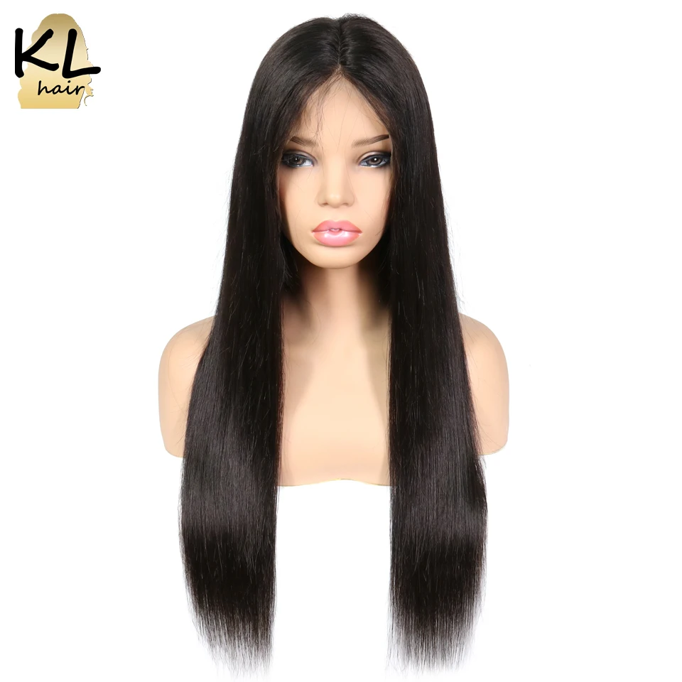 KL Hair предварительно сорвал 13*6 глубокая часть прямые человеческие волосы парики с