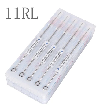 

YILONG Box Of 50PCS 11RL Round Liner Premade Sterilized Tattoo Needles Supply With Disinfection Tablet