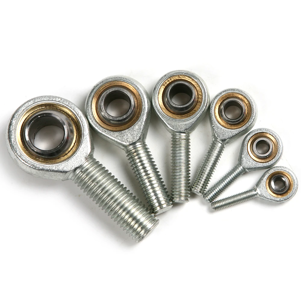 

12pcs M5 M6 M8 M10 M12 M16 Oscillating Bearing Male External Left Hand Screw Thread Fish Eye Rod End Joint Ball Bearing
