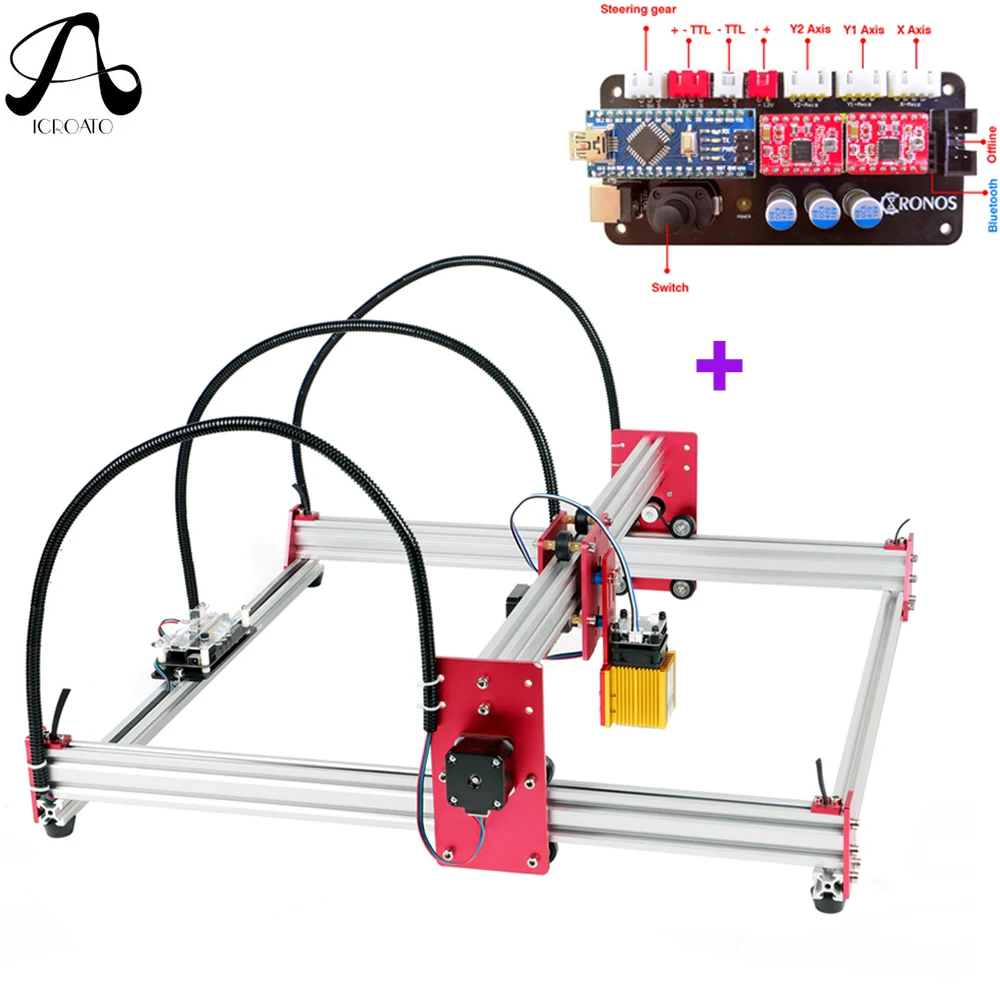 

CNC Laser Engraving Machine DIY Picture Printer,working area 45cmx45cm,500mw/2500mw/5500mw/15w laser CNC Router Cutting machine
