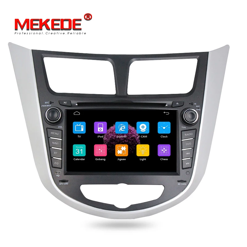 

free shipping HD 2 din CAR DVD player for Hyundai Solaris accent Verna i25 with navigation GPS BT radio TV iPod usb+8G MAP