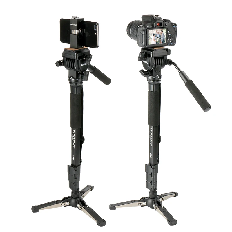 Ulanzi VCT 288 58in Photography Tripod Monopod Unipod with Fluid Pan Head Quick Release Plate for