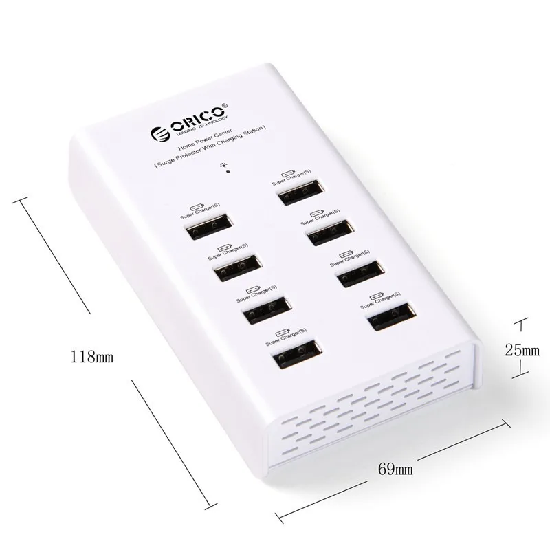 ORICO USB Charger 96W 8 Port USB Desktop Smart Charger For Tablet Phone USB Device
