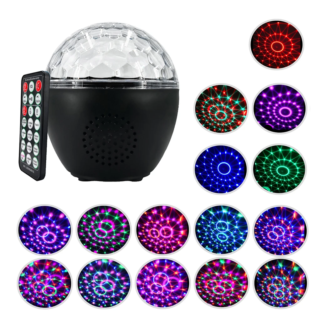 10W USB Disco light Direct Charging Disco Ball Strobe Light sound party lights BT Speaker Remote Control LED Lamp Party Lights