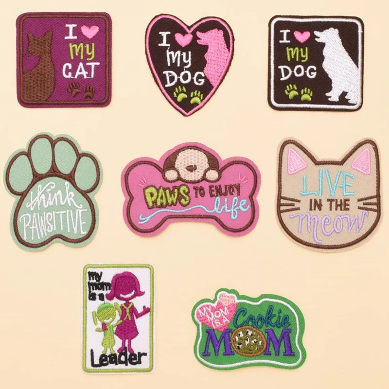 

Love Animal 8 Embroidered Parches Ropa Iron On Patches For DIY Cloth Patch Fashion Design Motif Applique Badge