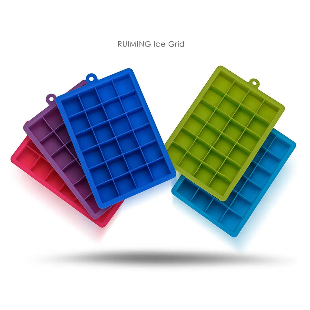 

Ice cube trays 24 Silicone Ice Cube Molds without Cover set for Whiskey, juice, Sport Drinks