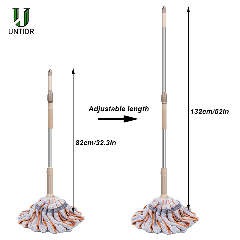 Preise UNTIOR Mikrofaser Selbst twisted Spin Mopp Magie Hand Freies Waschen Boden Reinigung Staub Mops Mit Abnehmbare Ersetzen Mopp kopf