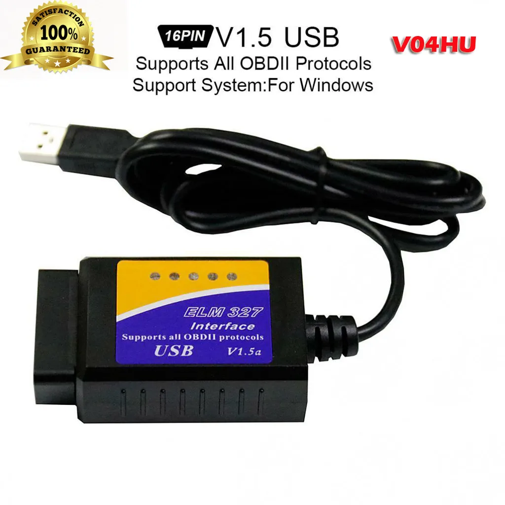 ABS 1,5 м Кабель для программирования в V04HU ON-BORAD диагностический ODB2 ELM327 автомобильный детектор USB порт раздел 25k80 черный кодов автомобиля инструменты для сканера